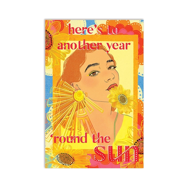 Better Office Products Happy Birthday Card For Women W/Envelope, 4 x 6in. By Illustrator and Graphic Artist Ariana Pacino 64534 - main